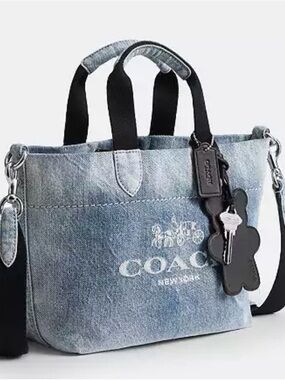 Coach Mini Loved in Denim Tote Bag Crossbody Sold out NWT